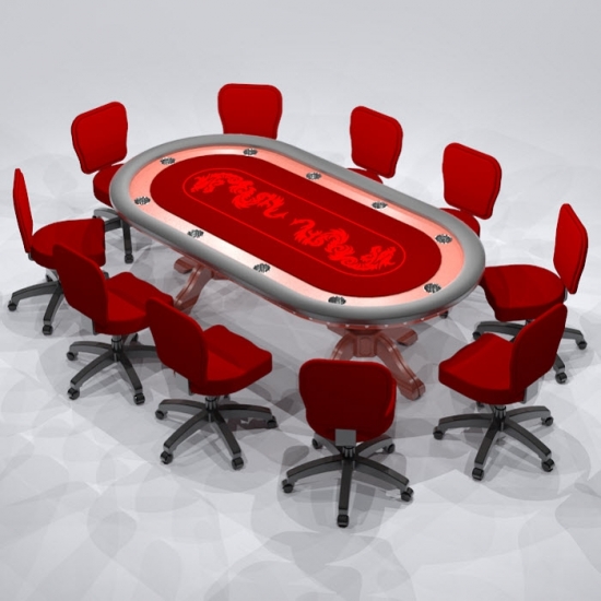 Revit Family-Poker Table-1