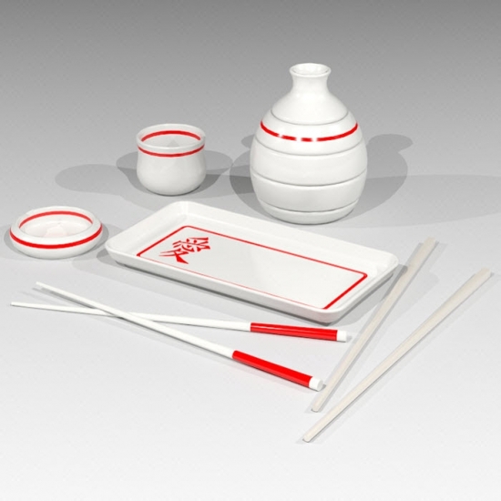 Revit Family-Sushi Dish Set